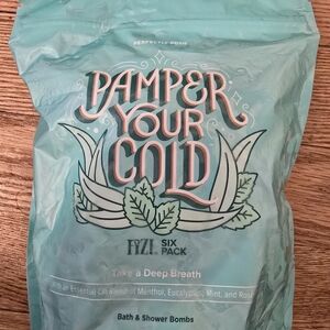 Pamper you're cold fizi bath bombs
